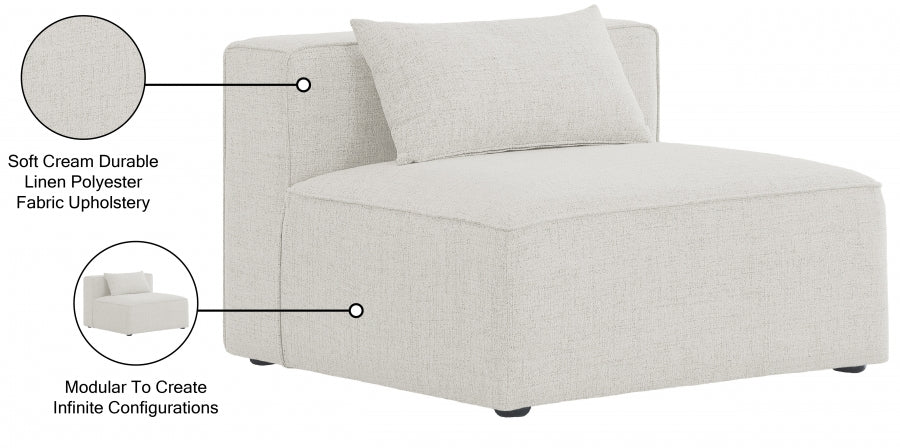 Cube Fabric Upholstered Armless Modular Chair