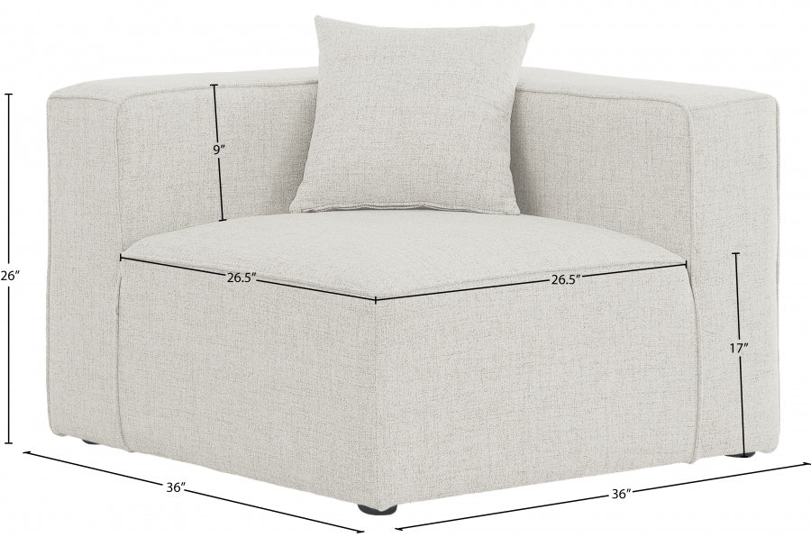 Cube Fabric Upholstered Corner Modular Chair