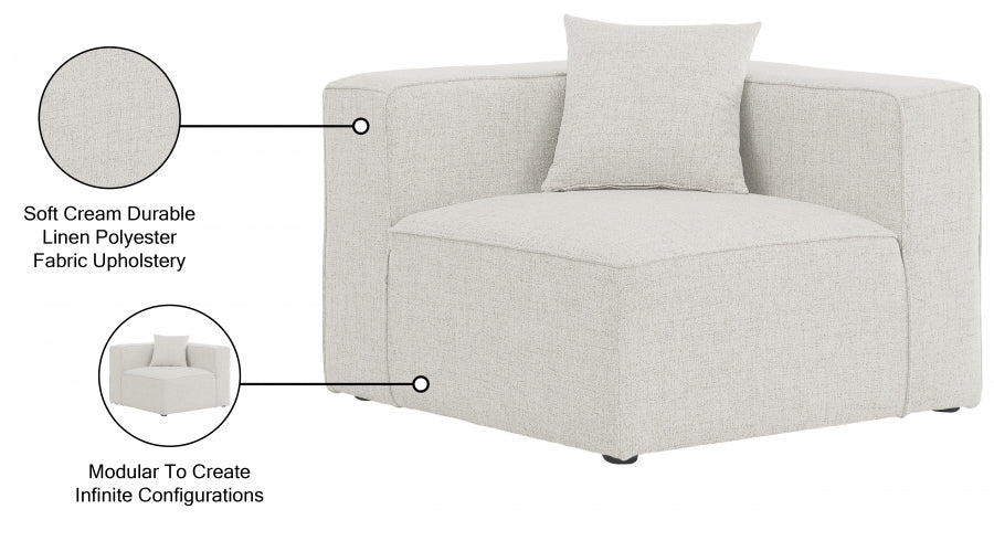 Cube Fabric Upholstered Corner Modular Chair