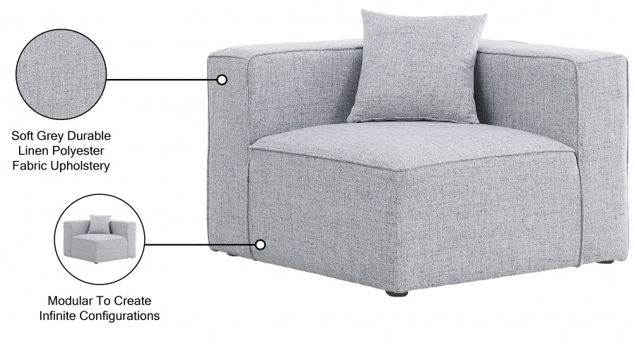 Cube Fabric Upholstered Corner Modular Chair