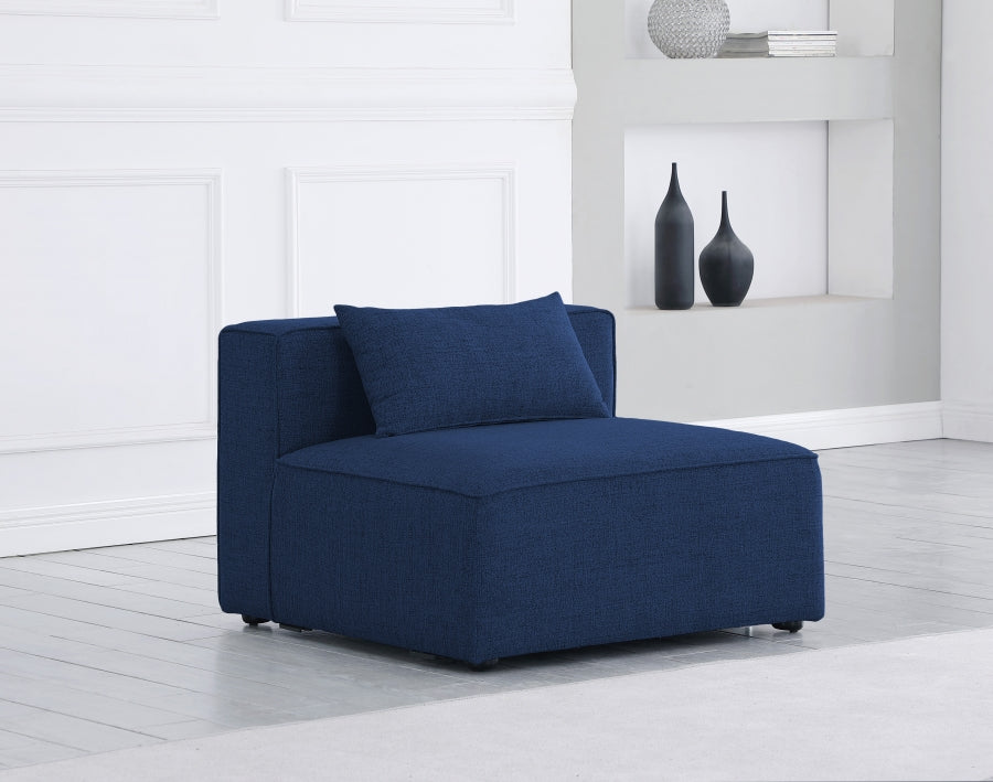 Cube Fabric Upholstered Armless Modular Chair
