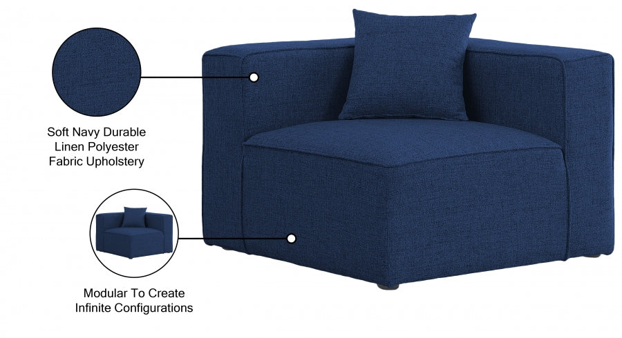 Cube Fabric Upholstered Corner Modular Chair