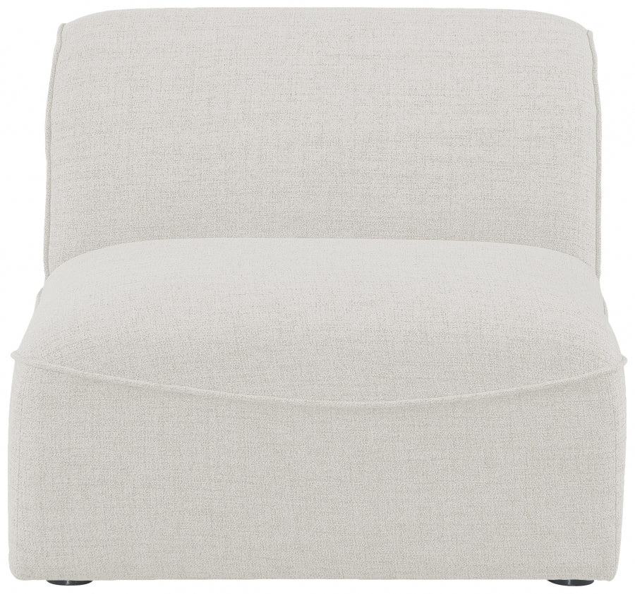 Miramar Linen Textured Fabric Upholstered Armless Modular Chair