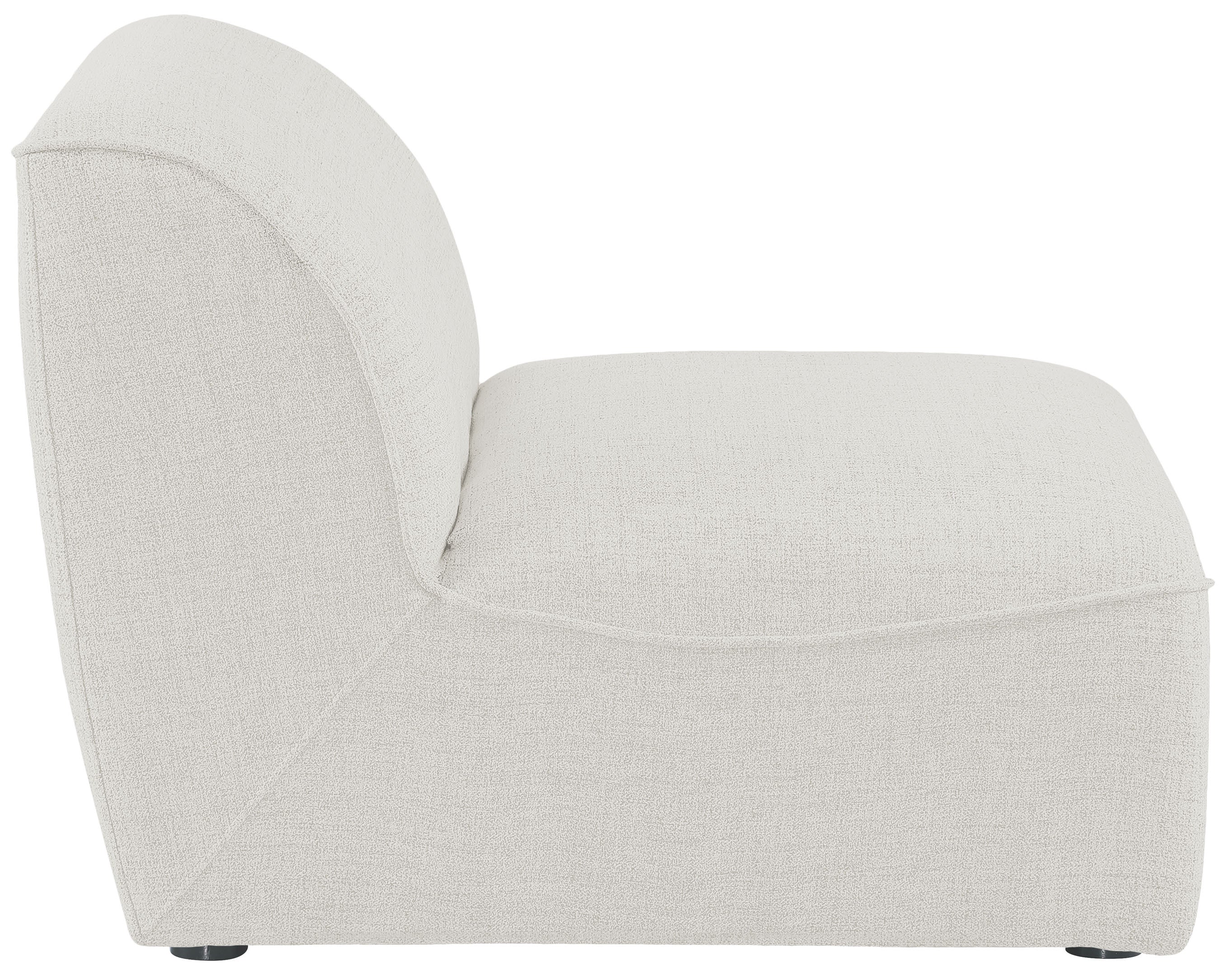 Miramar Linen Textured Fabric Upholstered Armless Modular Chair