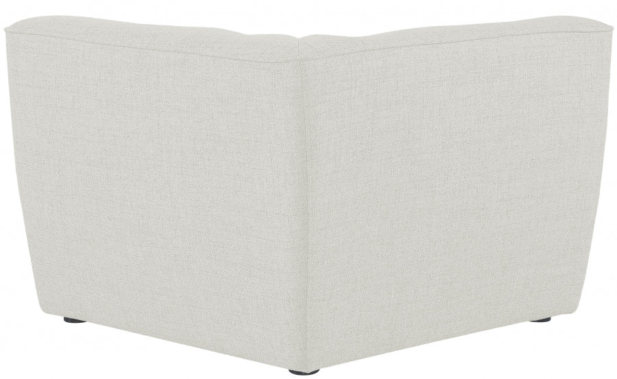 Miramar Linen Textured Fabric Upholstered Corner Modular Chair