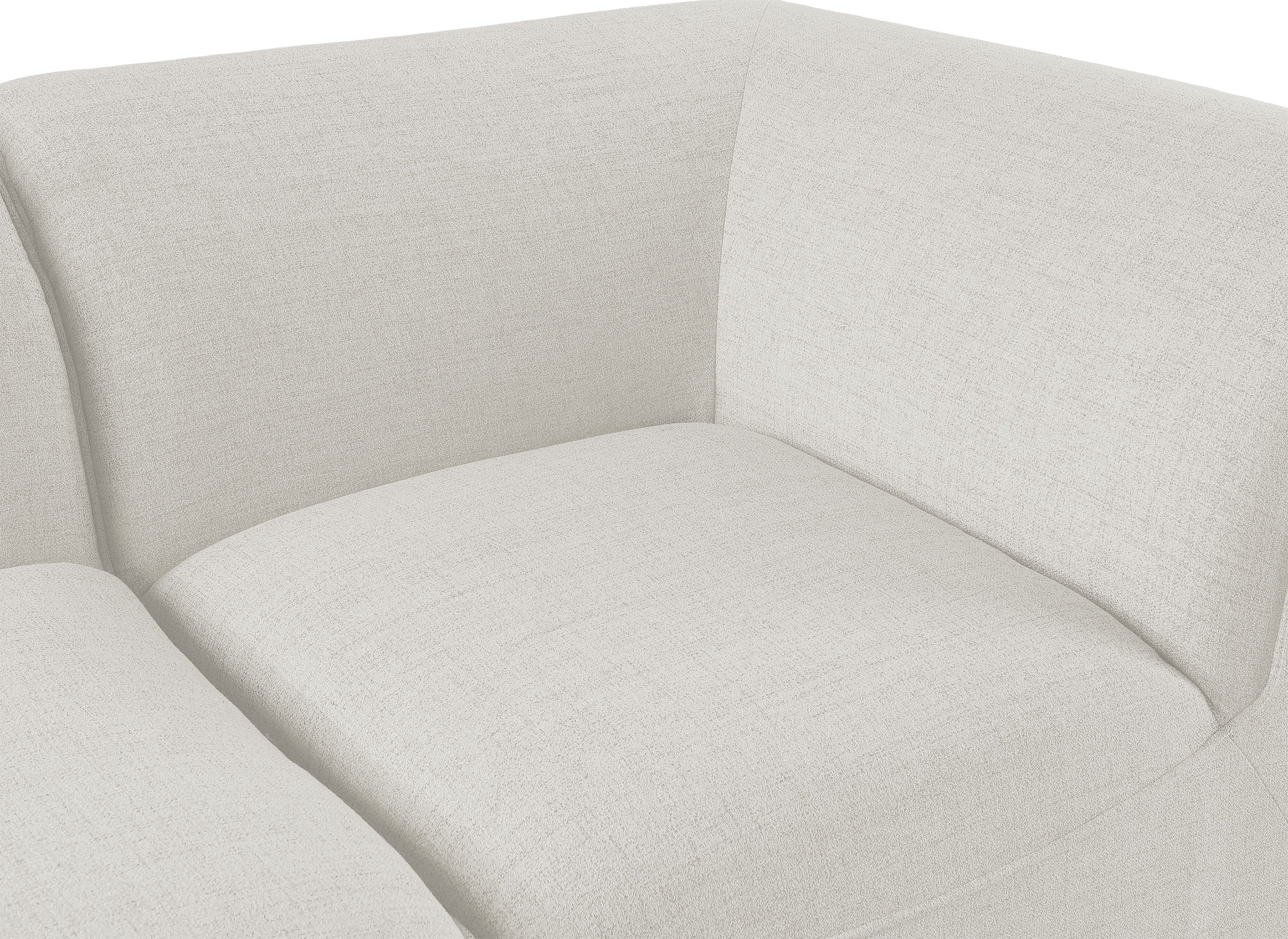 Miramar Linen Textured Fabric Upholstered Corner Modular Chair