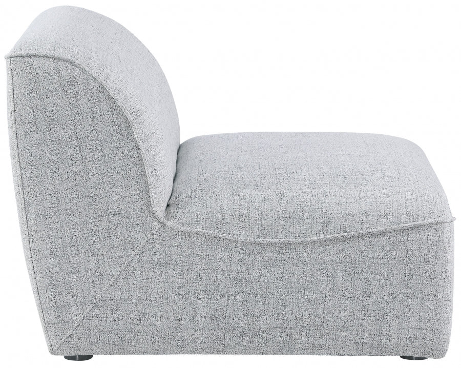 Miramar Linen Textured Fabric Upholstered Armless Modular Chair