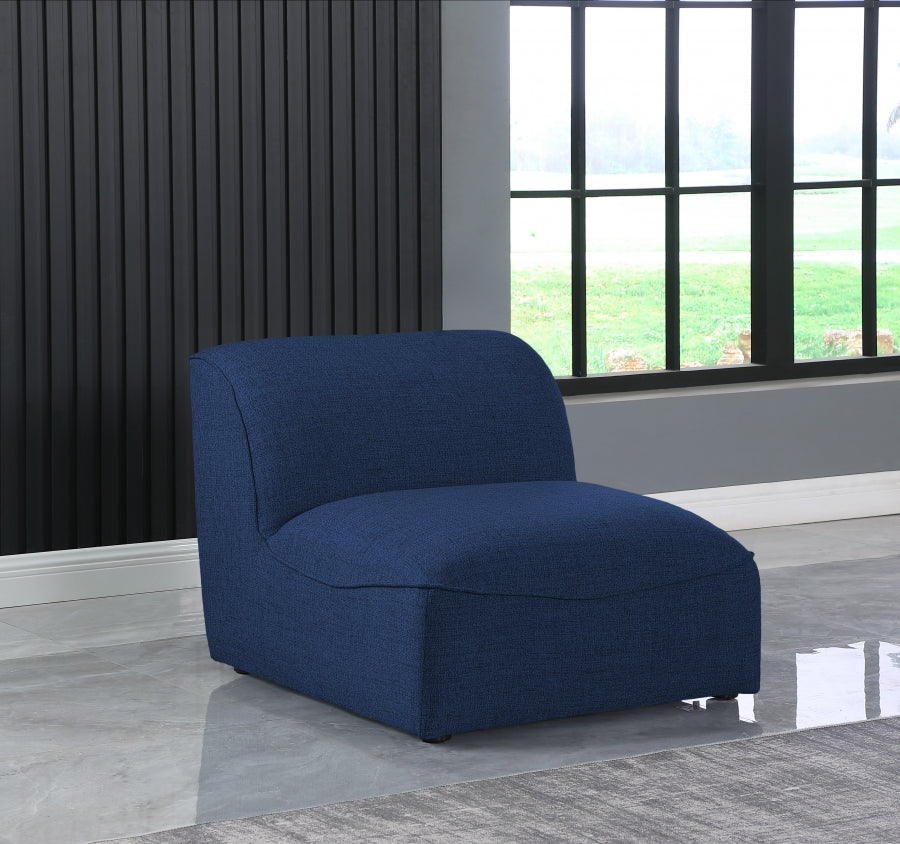 Miramar Linen Textured Fabric Upholstered Armless Modular Chair