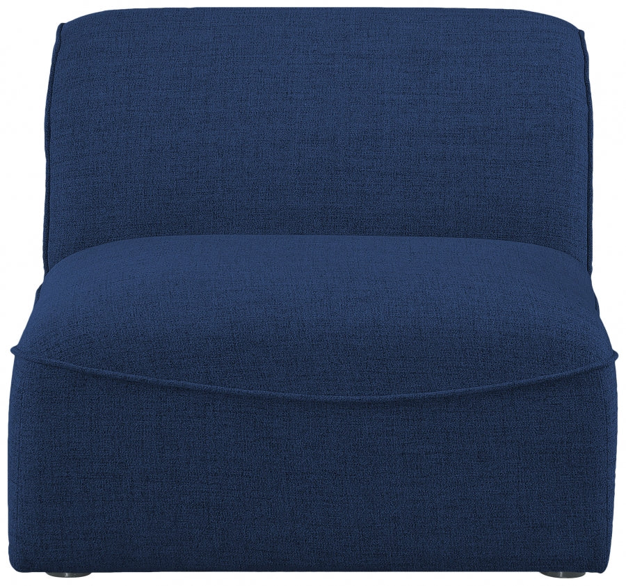 Miramar Linen Textured Fabric Upholstered Armless Modular Chair