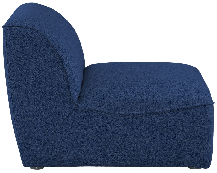 Miramar Linen Textured Fabric Upholstered Armless Modular Chair