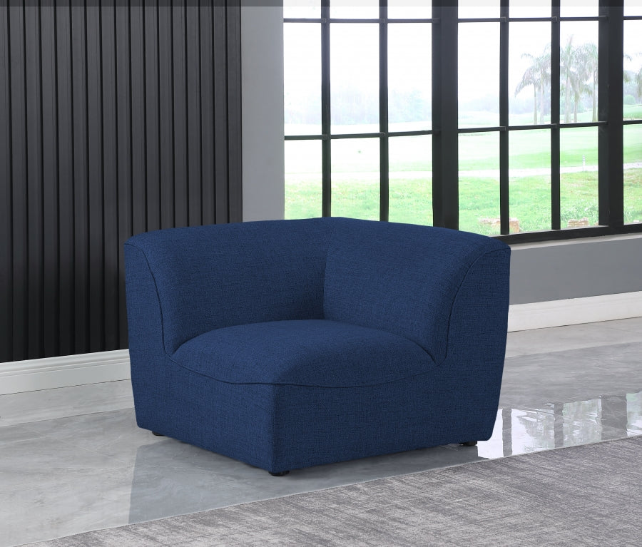Miramar Linen Textured Fabric Upholstered Corner Modular Chair