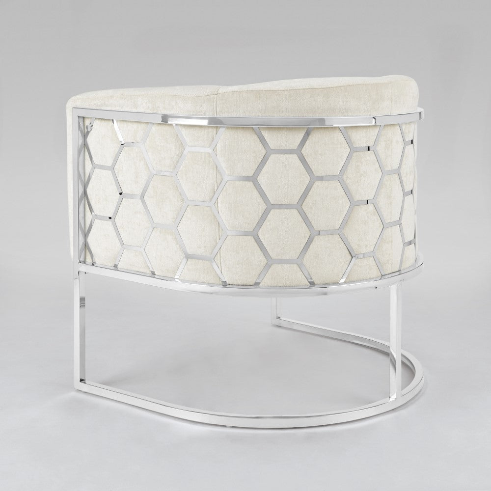 Honeycomb Chair Ivory Linen