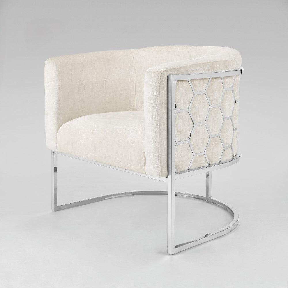 Honeycomb Chair Ivory Linen