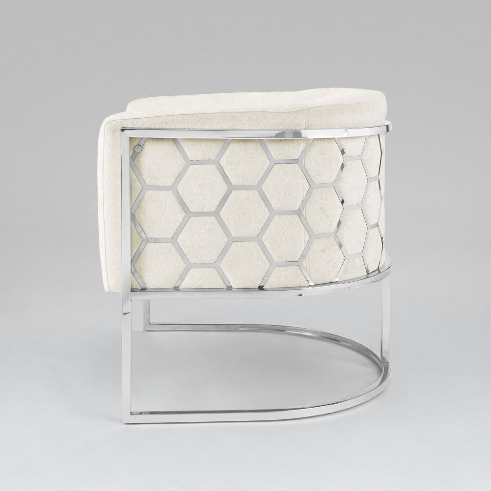 Honeycomb Chair Ivory Linen