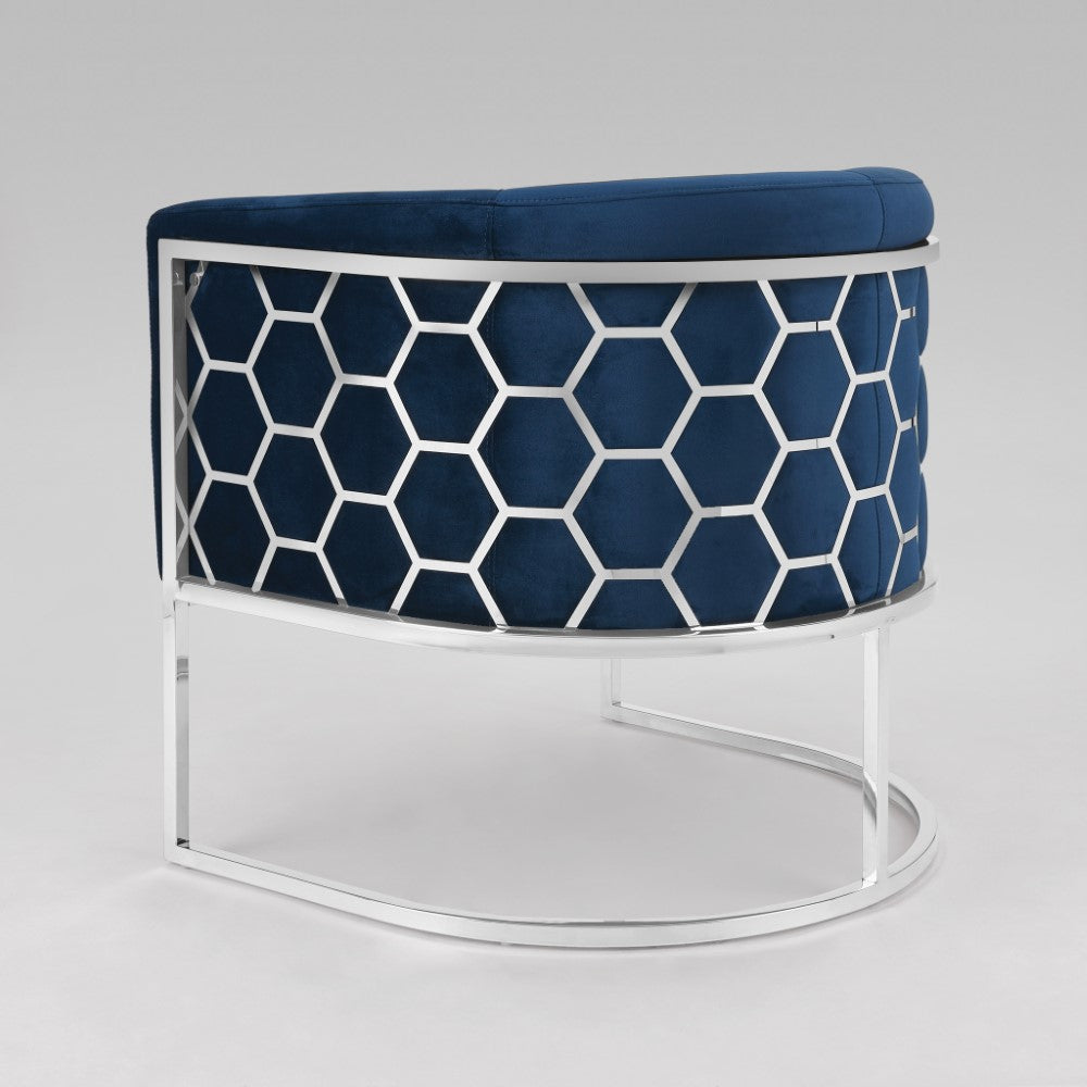 Honeycomb Chair: Blue Velvet