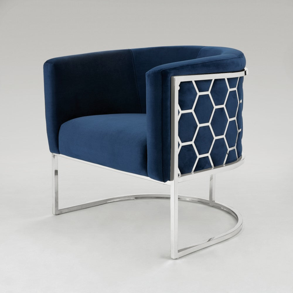 Honeycomb Chair: Blue Velvet