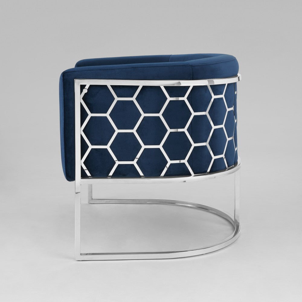Honeycomb Chair: Blue Velvet