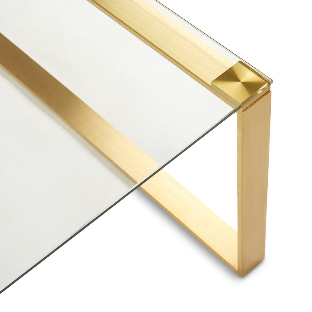 Table basse carrée David Gold