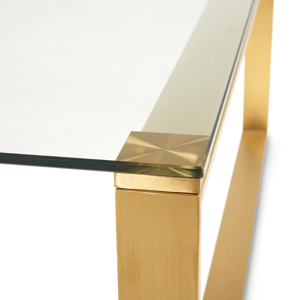 Table basse carrée David Gold