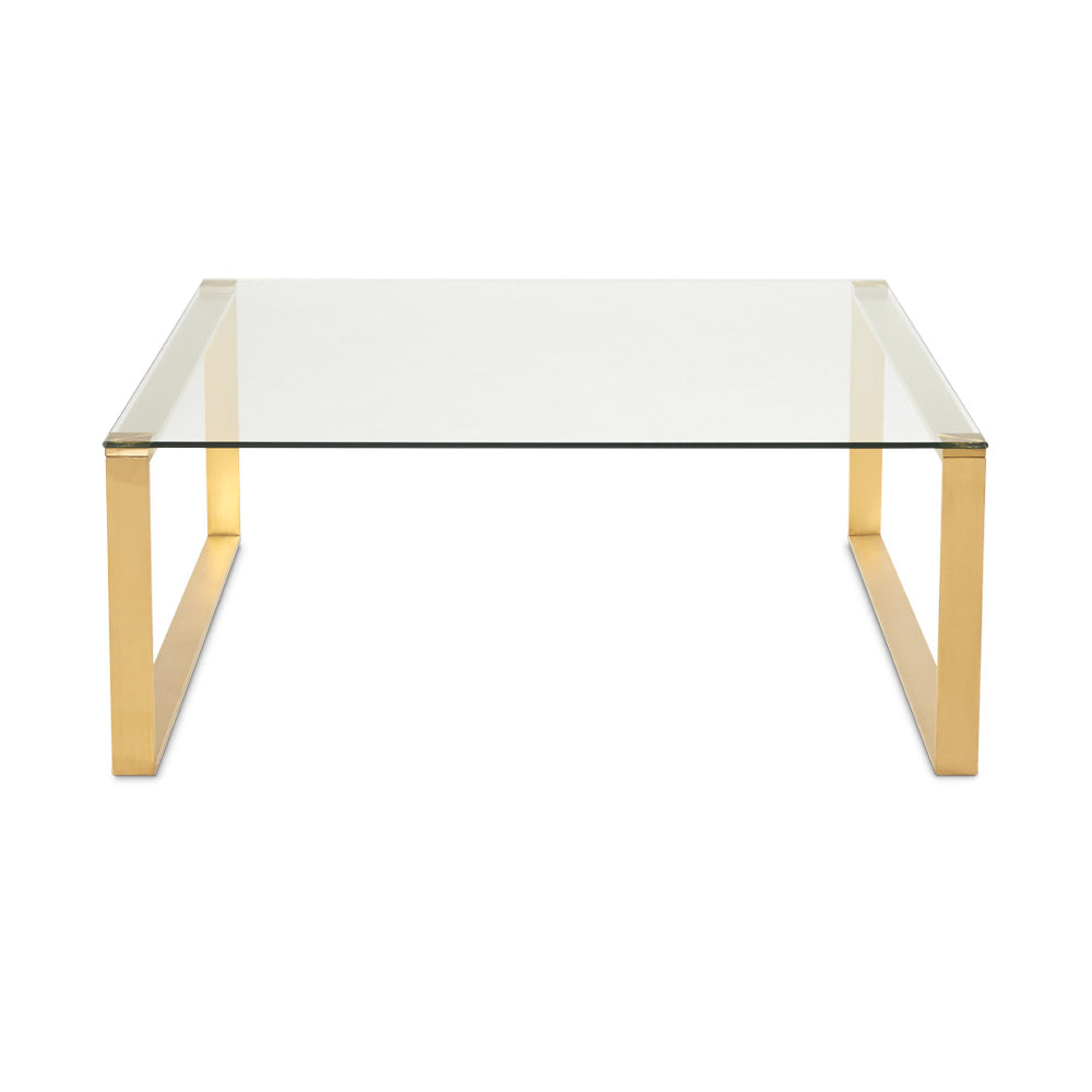 Table basse carrée David Gold