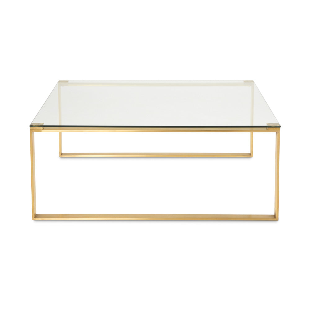Table basse carrée David Gold