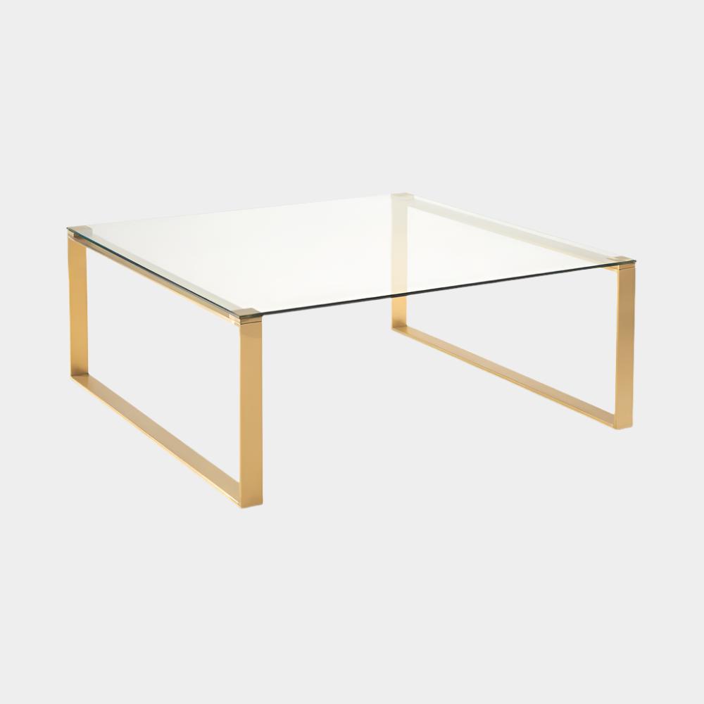 Table basse carrée David Gold
