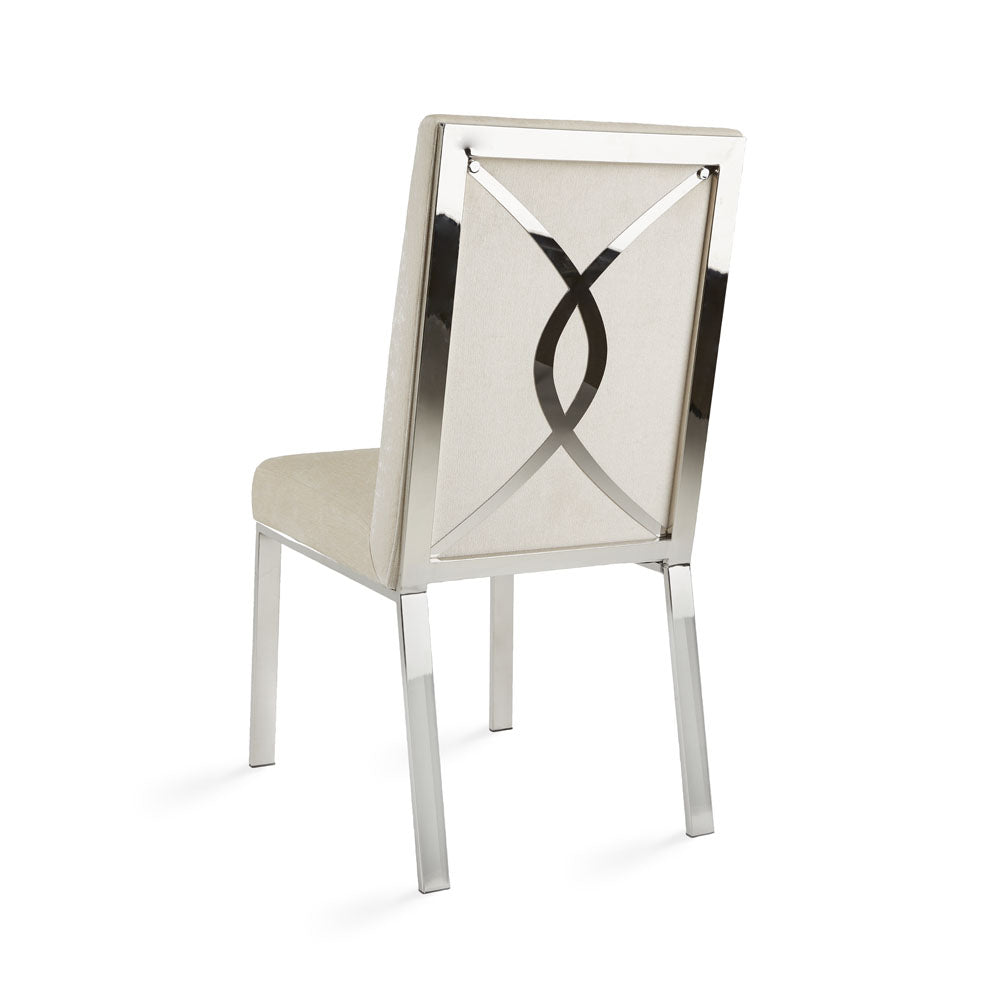 Emiliano Dining Chair: Ivory Fabric