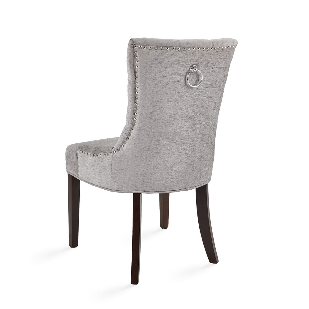 Chaise de salle à manger Petra en lin platine