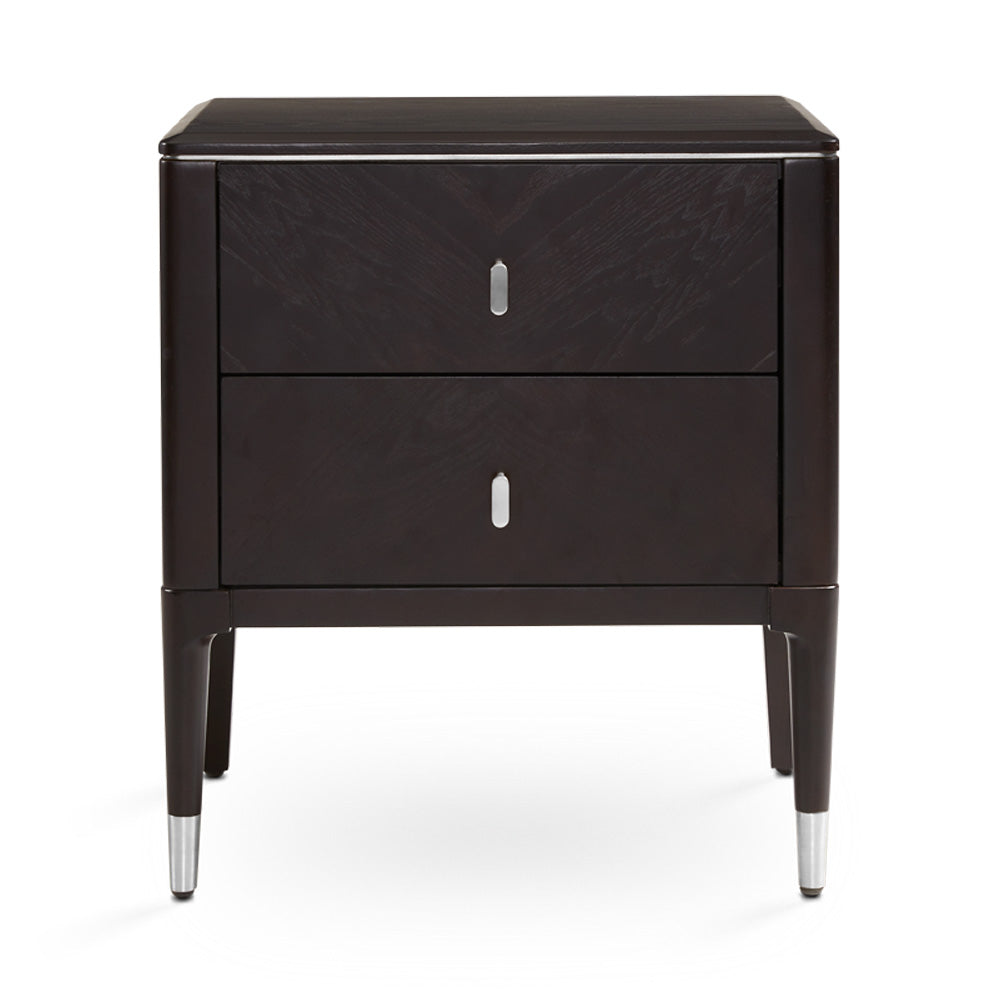 Colette Nightstand: Silver