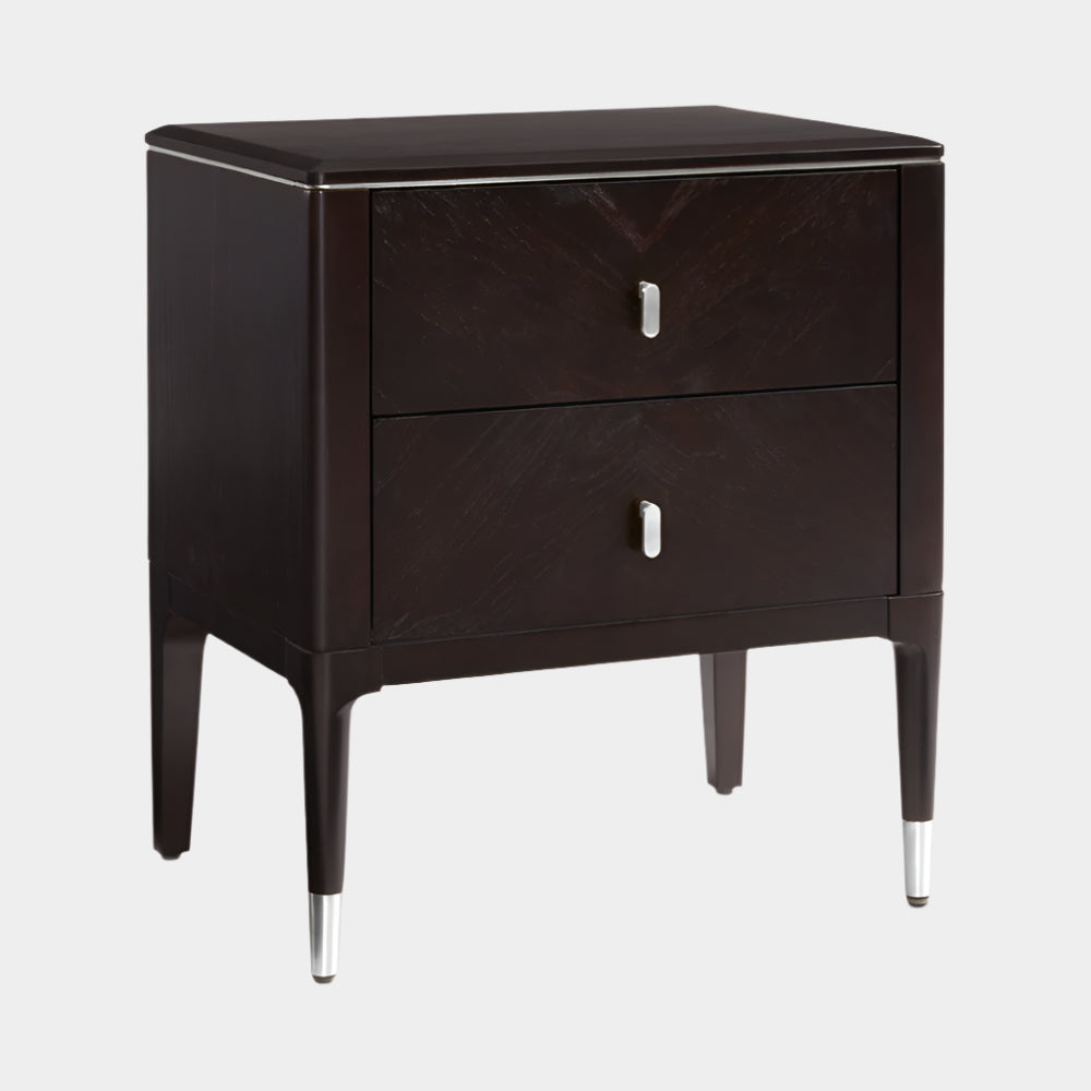 Colette Nightstand: Silver