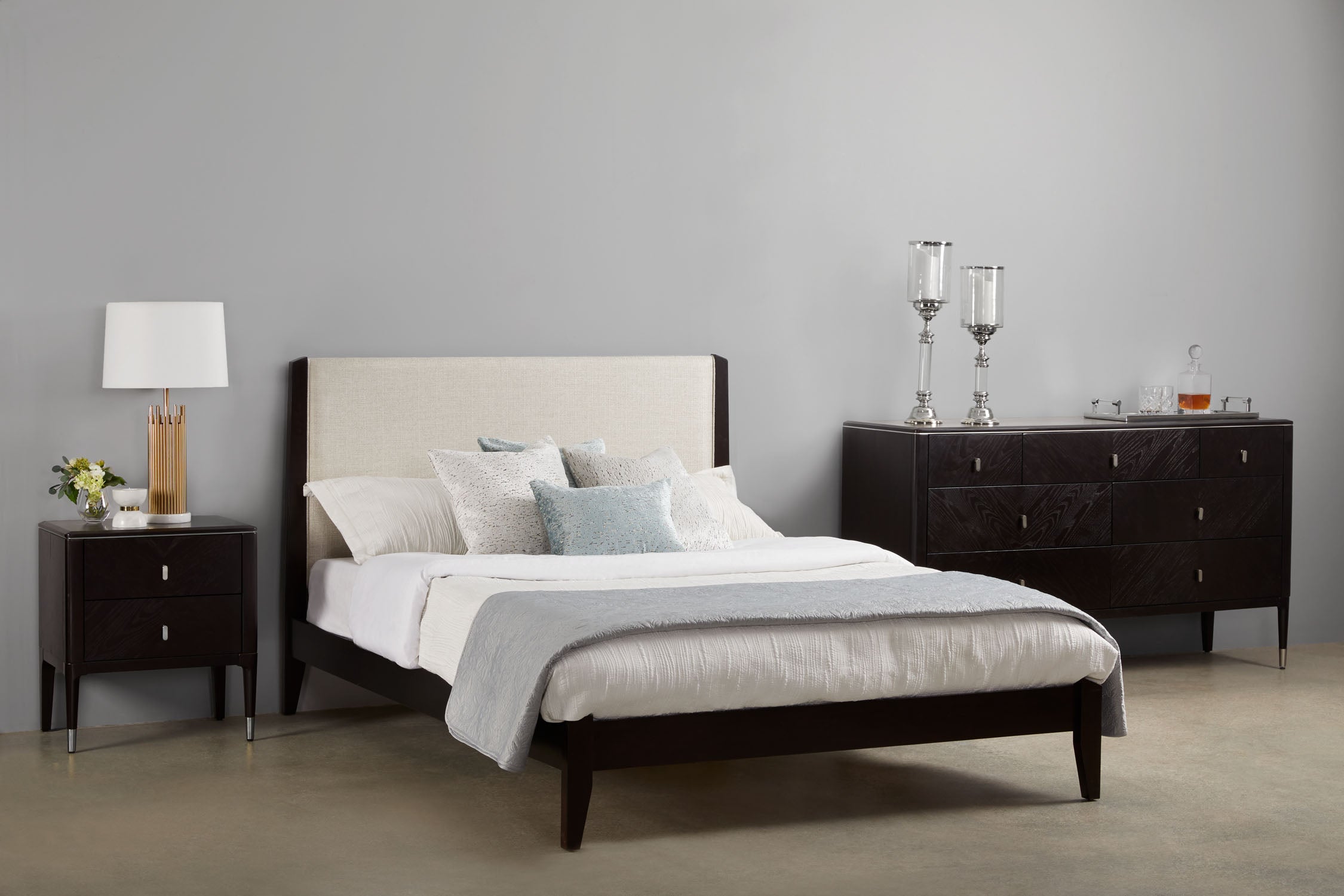 Colette Nightstand: Silver
