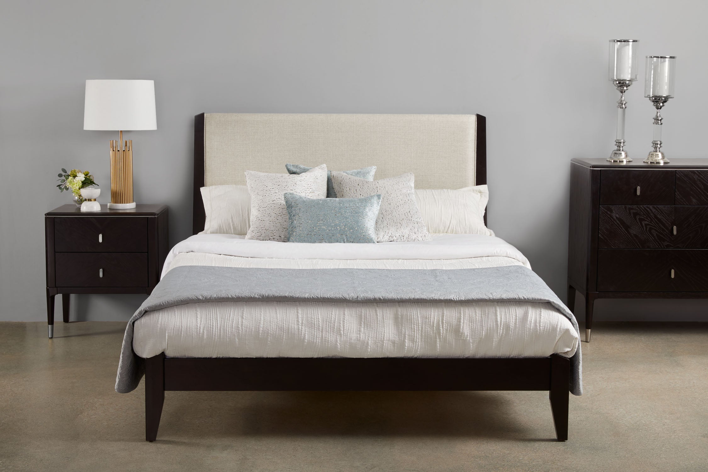 Colette Nightstand: Silver