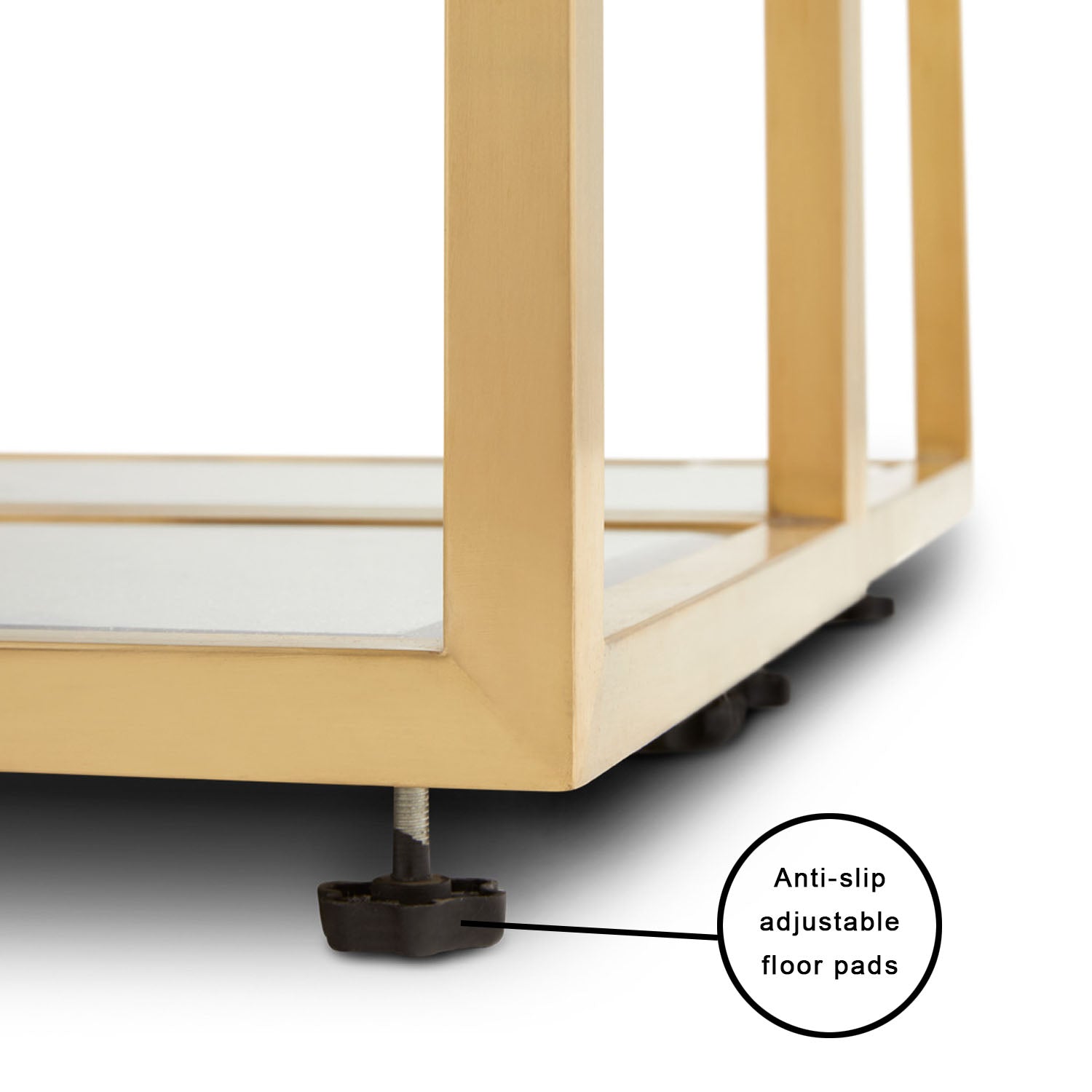 Table d'appoint dorée à plusieurs niveaux