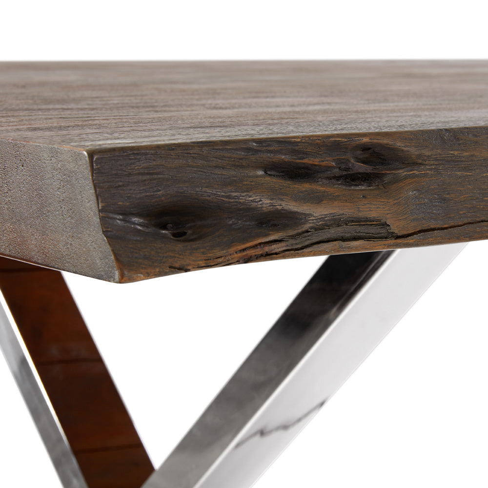 Table à manger en bois naturel de 84 po