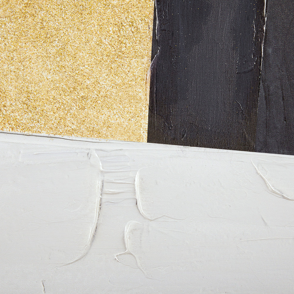 Wall Art: White, Black and Gold