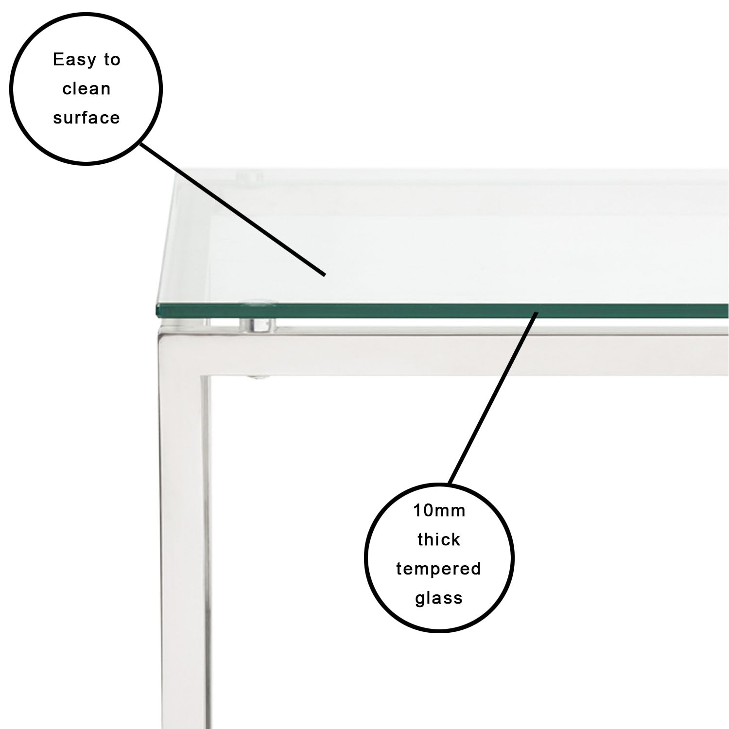 Table basse en acier Barolo