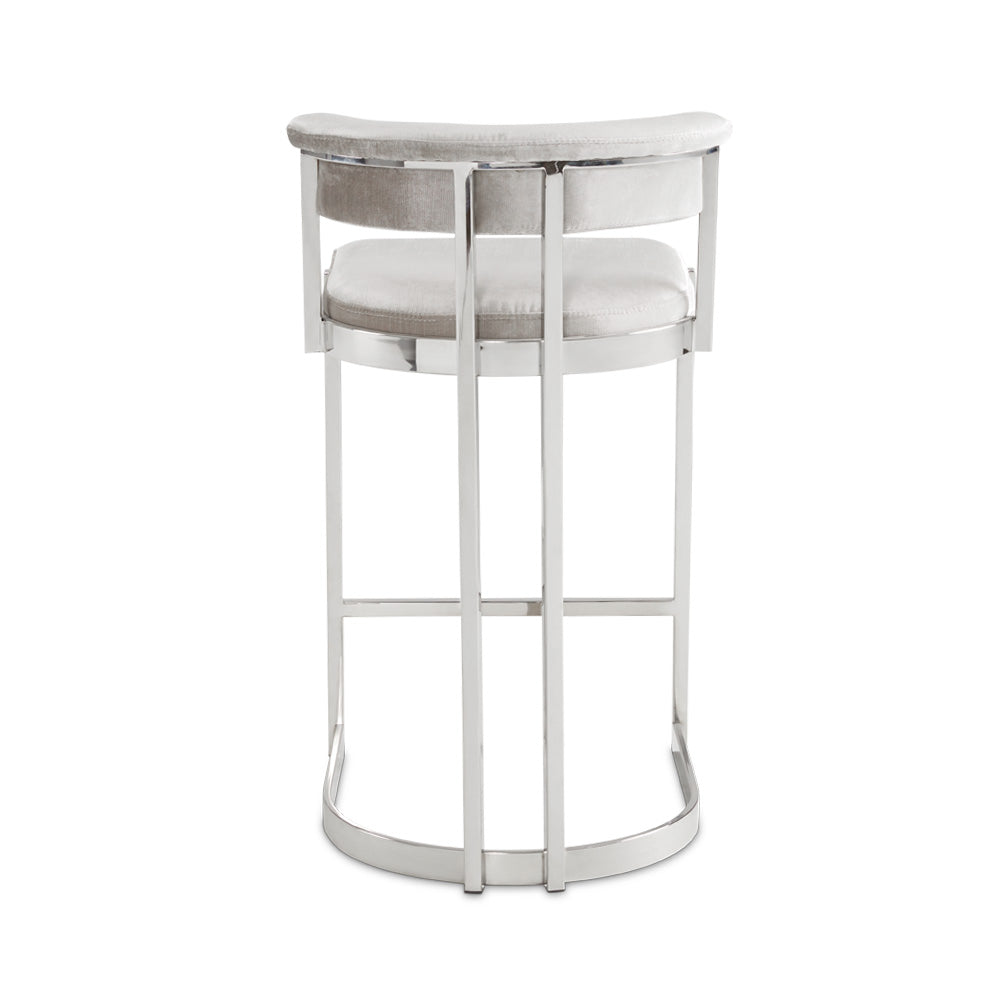 Corona Counter Chair: Grey Velvet