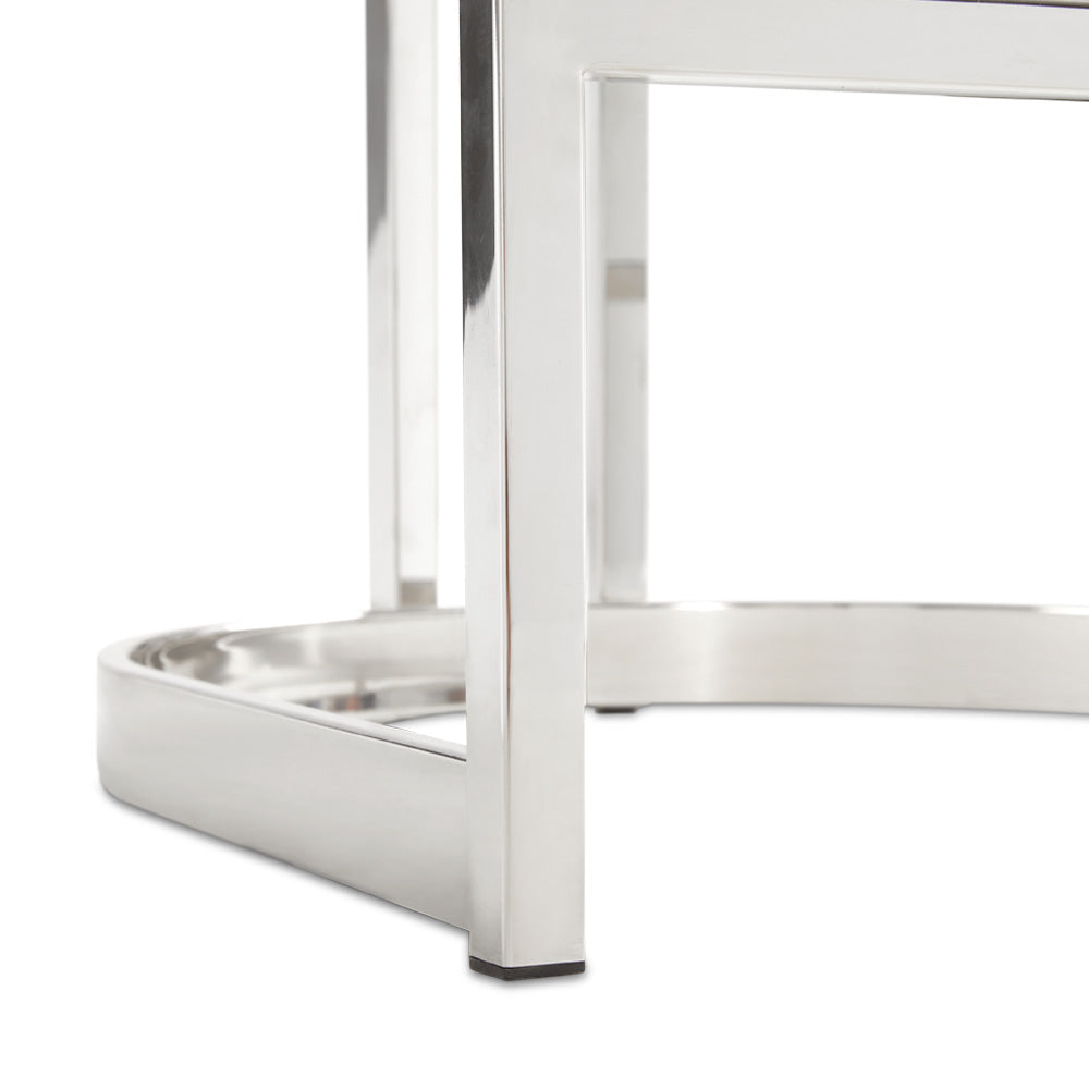 Corona Counter Chair: Grey Velvet