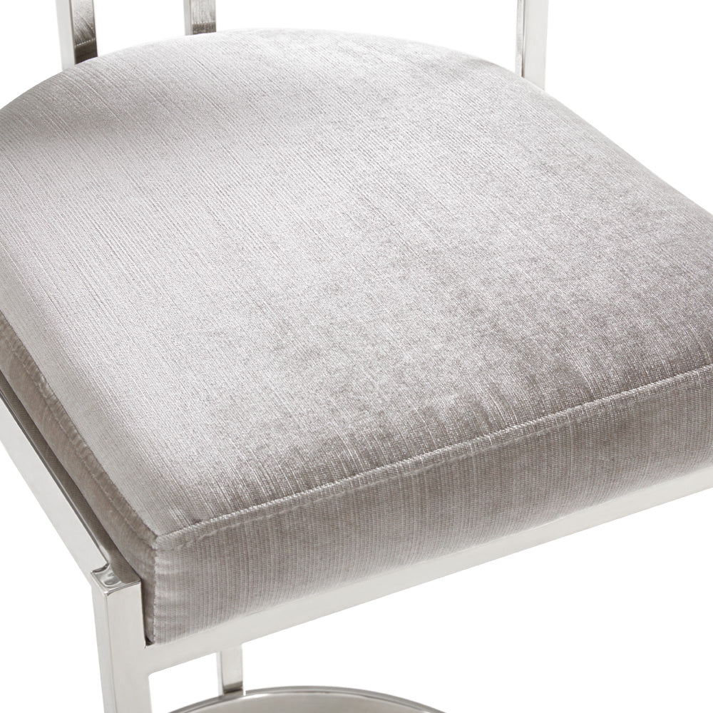 Corona Counter Chair: Grey Velvet