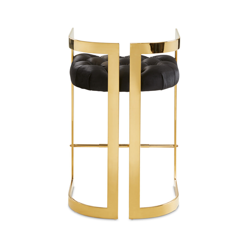 Majestic Gold Counter Chair: Black Velvet