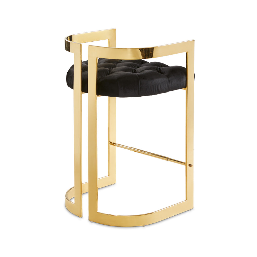 Majestic Gold Counter Chair: Black Velvet