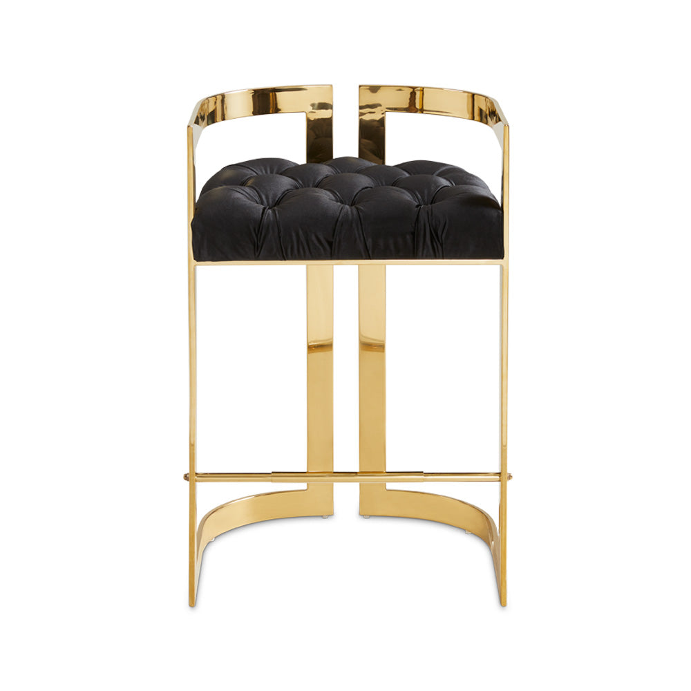 Majestic Gold Counter Chair: Black Velvet
