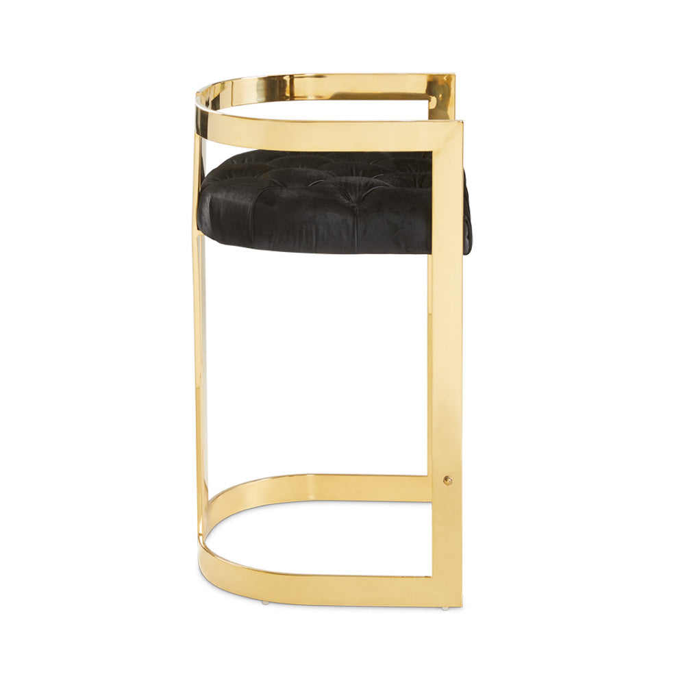 Majestic Gold Counter Chair: Black Velvet