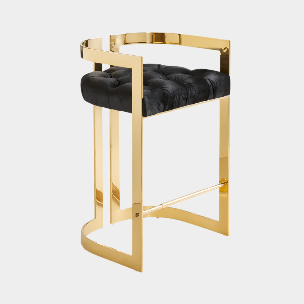 Majestic Gold Counter Chair: Black Velvet
