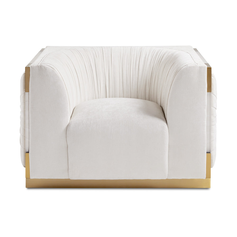 Fauteuil d'appoint Paloma Gold Contessa Vanille