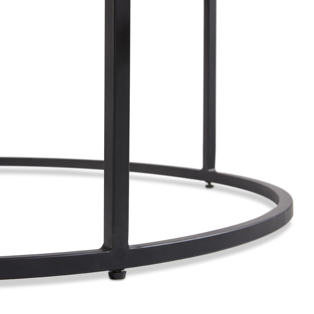 Tables basses gigognes Amelia - Finition noire (ensemble de 2)