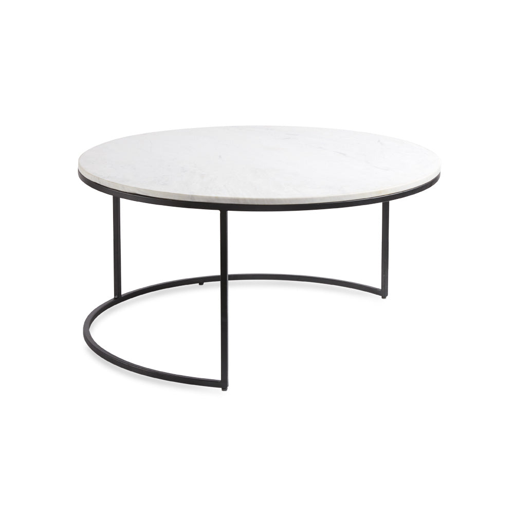 Tables basses gigognes Amelia - Finition noire (ensemble de 2)
