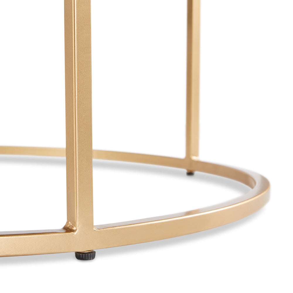 Tables basses gigognes Amelia dorées (lot de 2)
