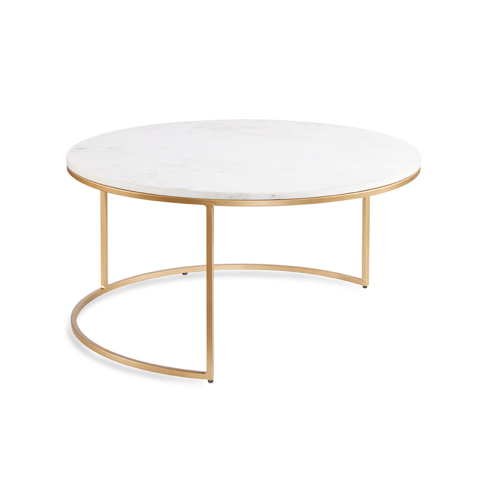 Tables basses gigognes Amelia dorées (lot de 2)