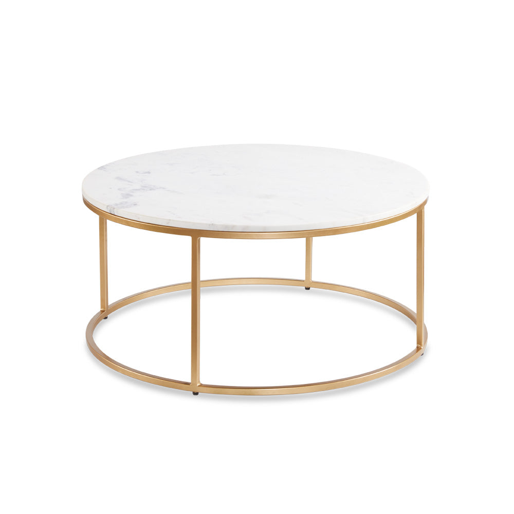 Tables basses gigognes Amelia dorées (lot de 2)